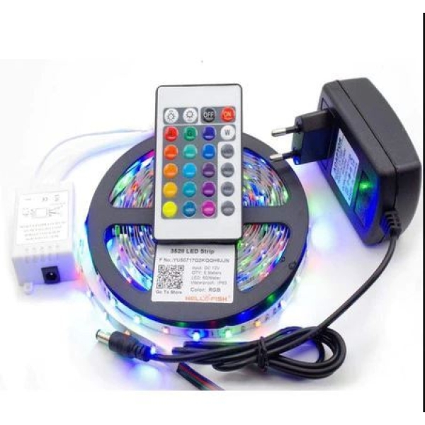 Smd 5M USB Multicolored Led Strip Light With Remote - Image 2