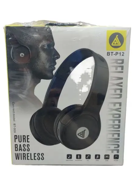 AOMALE P12 Pure Bass Wireless On Ear Headphone (Color May Vary)