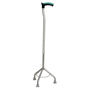 Tynor Walking Stick Tripod, Silver, Universal Size, 1 Unit