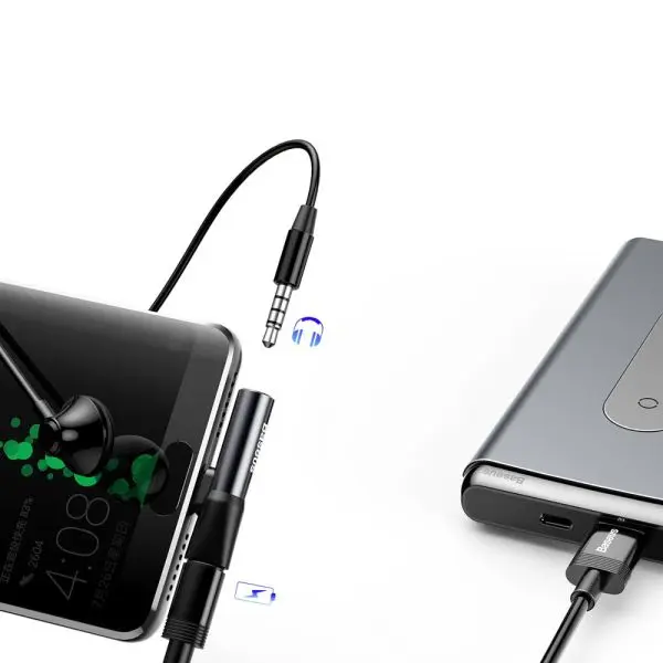 Baseus L41 adapter 3in1 Type-C to jack 3.5mm + USB-C L41 black CATL41-01 - Image 3