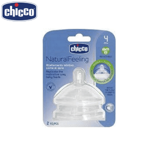Chicco Teat Natfeeling 4M+ F Adjustable 2 Pcs