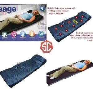 Massage Mat,Luxurious Silky-Quilted Mat With Soothing Heat Massage Cushion