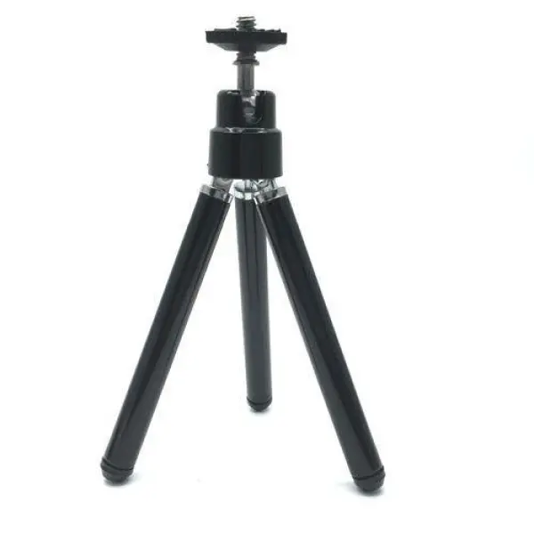 Two Sections Metal Tripod Stand - Black - Image 3