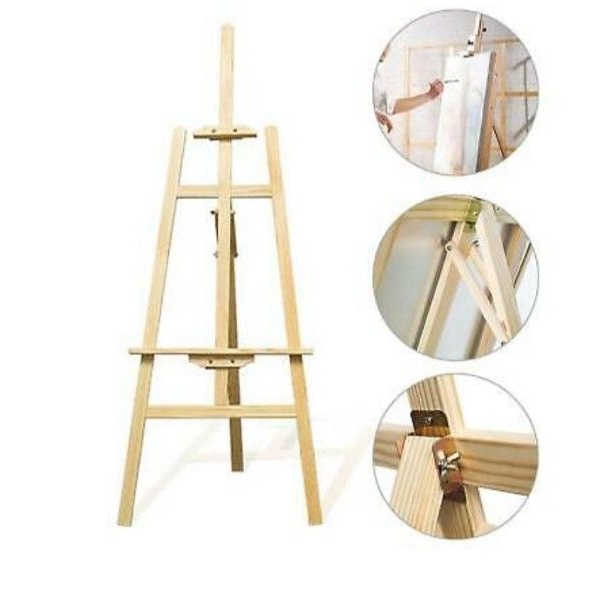 Easel Wooden Painting Stand For Display (Lyre)-175CM - Image 2