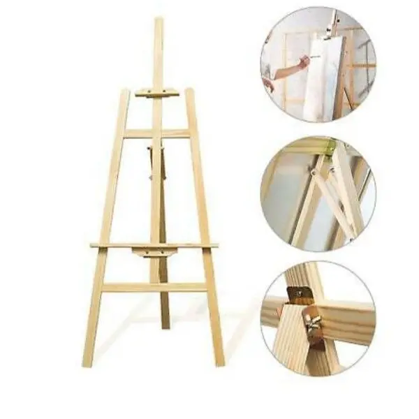Easel Wooden Painting Stand For Display (Lyre)-145CM - Image 3