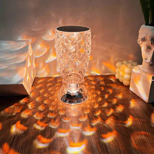 Crystal Shadow LED Atmosphere Projection Light USB Touch Control Table Light Restaurant Bar Bedside Decor Lamp - Image 4