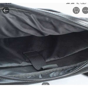 Black Solid Leather Laptop Bag/File Bag