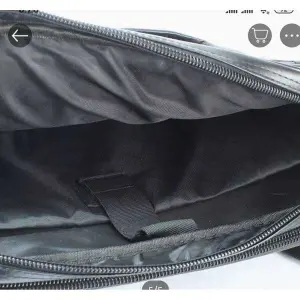 Black Solid Leather Laptop Bag/File Bag