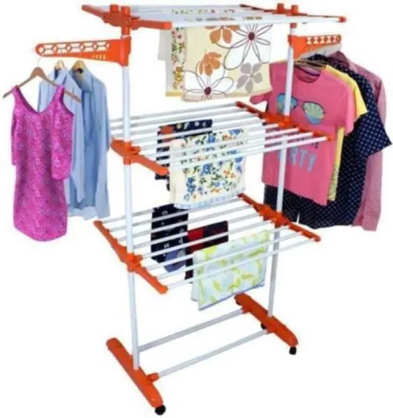 Carbon Steel, Plastic Floor Cloth Dryer Stand