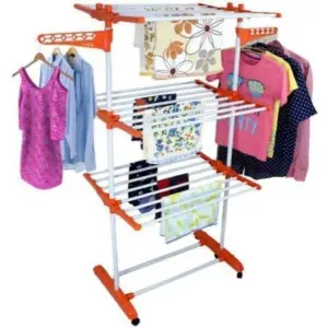 Carbon Steel, Plastic Floor Cloth Dryer Stand