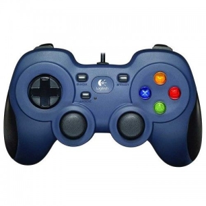 Logitech G F310 Wired Gamepad, Controller Console Like Layout, 4 Switch D-Pad, 1.8-Meter Cord, PC/Steam/Windows/AndroidTV - Grey/Blue