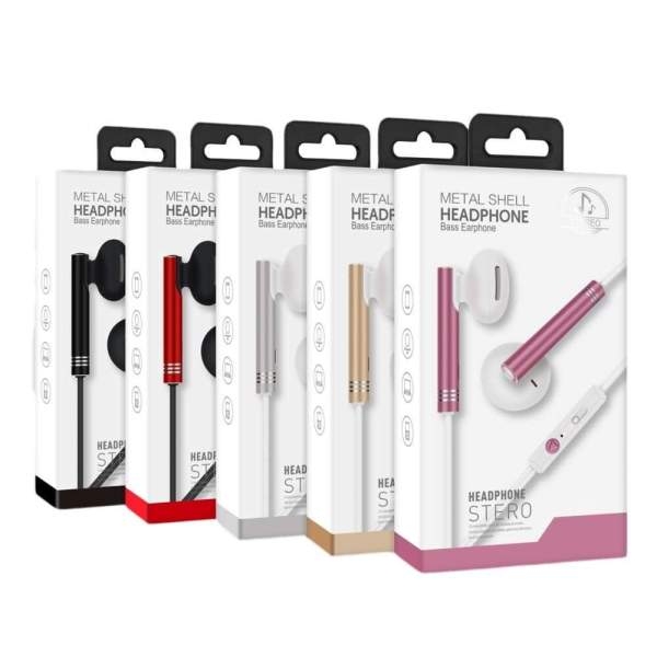 Kin K98 Metal Shell Bass Earphones with Mic (Color May Very) - Image 3