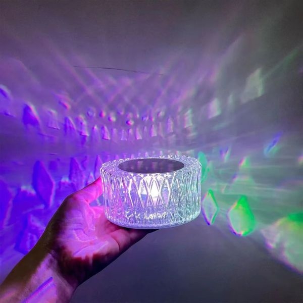 Crystal Atmosphere Desk Lamp Touch Control Brightness RGB bedside Lamp - Image 5