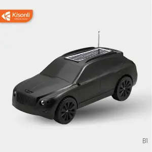 Kisonli Bluetooth Speaker Mobil B1 Solar Car Wireless Mega Bass - Blue/Black