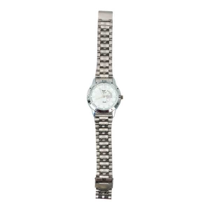 Silver Color Unisex Dial Stainless Steel Metal Strap Watch