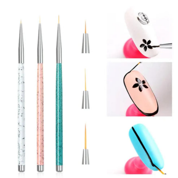 Professional Nail Art Pen Liner Nail Art Brush For Detailed Colored Drawing Outlining Floral Design Nail Art Brush Set & Single Pcs Manicure Pedicure Beauty Tool - Image 4
