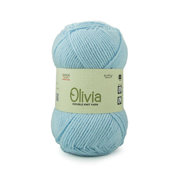 Ganga Olivia Olv002 Sky Blue Double Knit Yarn 100G - Image 3