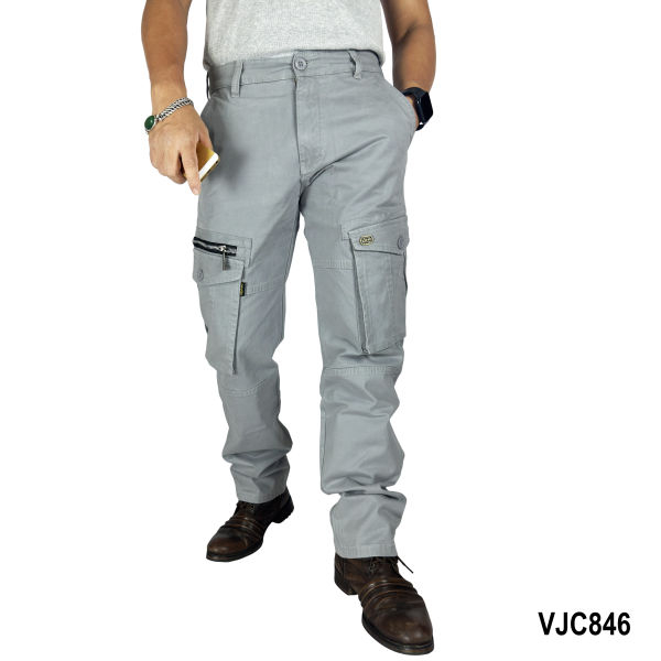 VIRJEANS (VJC846) Stretchable Cargo Box Pant For Men-Blue - Image 3