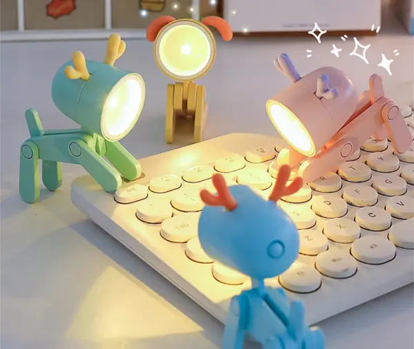 KOJA 3*2*4 cm Creative Dog /Deer LED Light Portable Mini Light Lamps