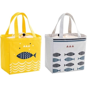 Insulated Lunch Bag, Waterproof Tote Bag Portable Storage Bento Bag Cooler/Thermal Picnic Storage Bag-fish