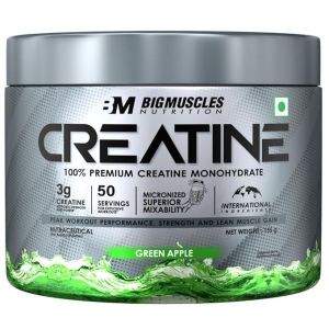 Bigmuscles Nutrition Creatine Monohydrate 155g (50 Serving ) Green Apple