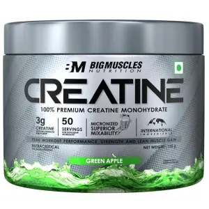 Bigmuscles Nutrition Creatine Monohydrate 155g (50 Serving ) Green Apple