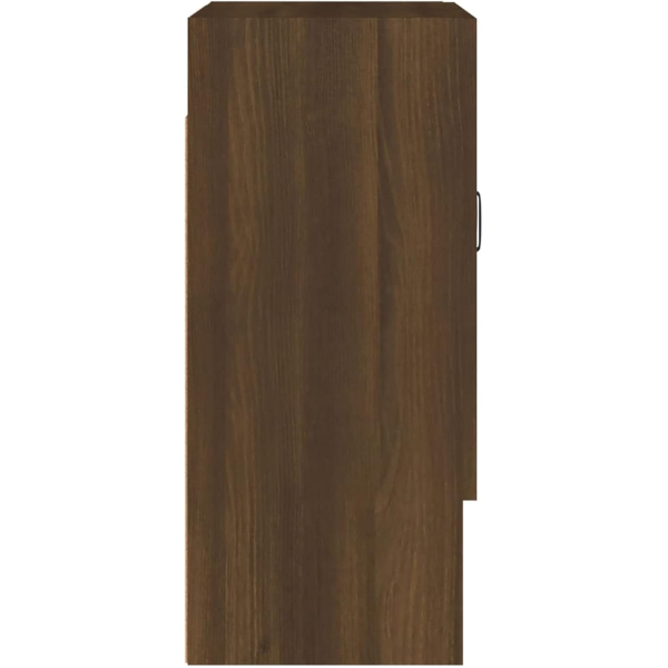 Vira Wall Hanging Closed Cabinet Multipurpose Home and Office Storage Rack with Shelf in Brown - Image 4