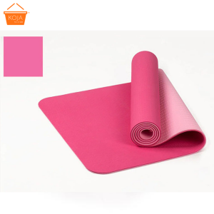 KOJA Yoga Mat Non Slip Thick with Strap, TPE Fitness Mat for Yoga Pilates Workout Large Yoga Mats Kids-Exercise Mat Double Sided