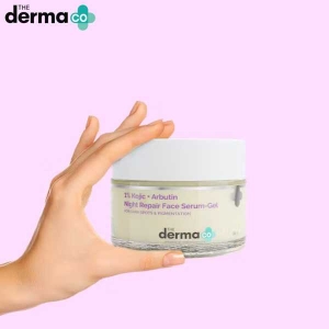 The Derma Co 1% Kojic + Arbutin Night Repair Face Serum-Gel for Dark Spots & Pigmentation - 50g