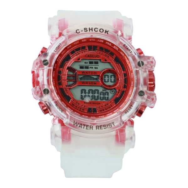 Red And White Color Kids Digital Watch For Girls - Image 2