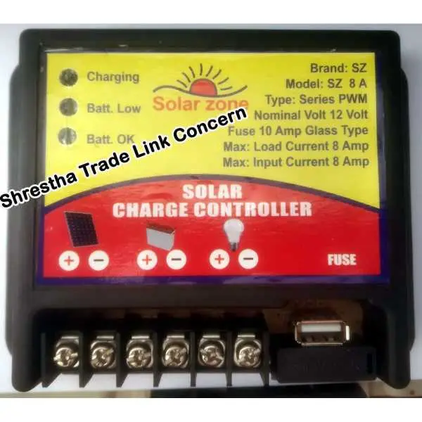 Solar Charge Controller With Charging, Battery Low, Charged Indicator Without USB Port - Image 3