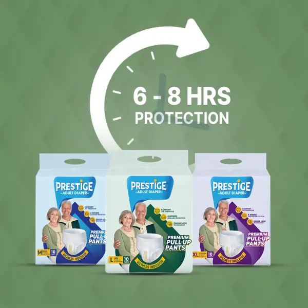 Prestige Adult Pant Style  Diaper - Large | Pack of 10Pieces - Image 5