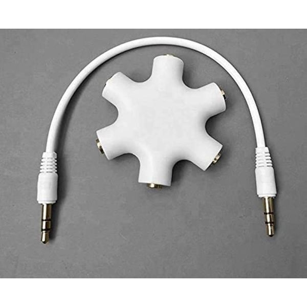 3.5mm Headphone Jack Splitter 3.5 Audio 5 Way 6 Port Female Connector Adapter Audio Earbuds Earphones Plug with 3.5mm Stereo Cable - Image 10