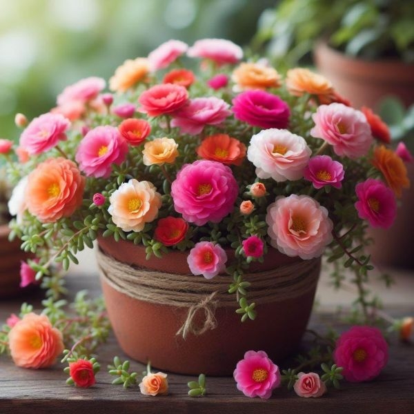Asian Hybrid Portuluca Mixed Flower 20 Seeds For Garden And Balcony - All Time - All Seasons - Image 3