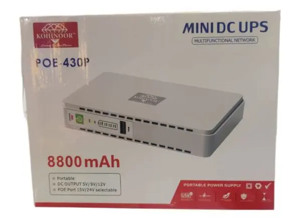 Router Inverter UPS with 8hrs+ Backup with 8800mAh Battery, Power Bank Also (1 Year Warranty)