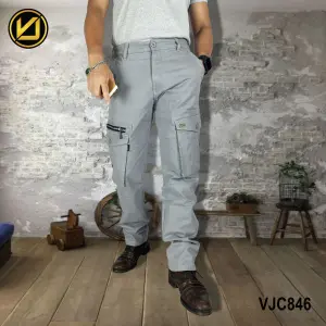 VIRJEANS (VJC846) Stretchable Cargo Box Pant For Men-Blue