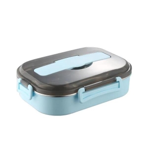PRIME DEALS Lunch Box Sealed Leakage Proof Stainless Steel Lunch Box with Chopstick & Spoon Lid Office Food Container 3 Compartment for School Kids and Adults