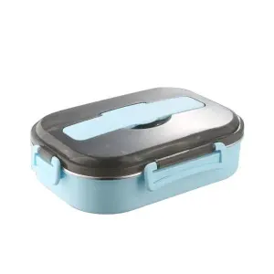 PRIME DEALS Lunch Box Sealed Leakage Proof Stainless Steel Lunch Box with Chopstick & Spoon Lid Office Food Container 3 Compartment for School Kids and Adults