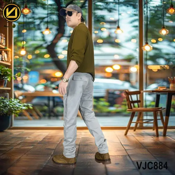 VIRJEANS (VJC884) Front Cargo Box Pant For Men- Blue - Image 4