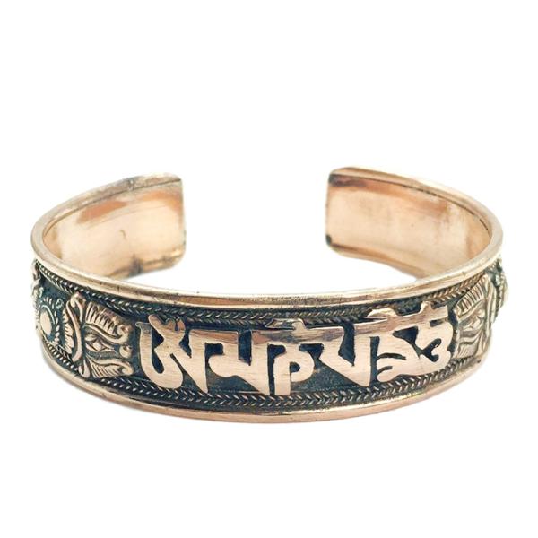 KOJA 100% Pure Copper Tibetan Healing Bracelet. Unisex, Hand Made High Gauge Copper (Mantra) - Image 2