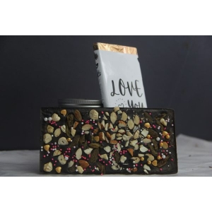 Bar chocolate filled with nuts by chocomari