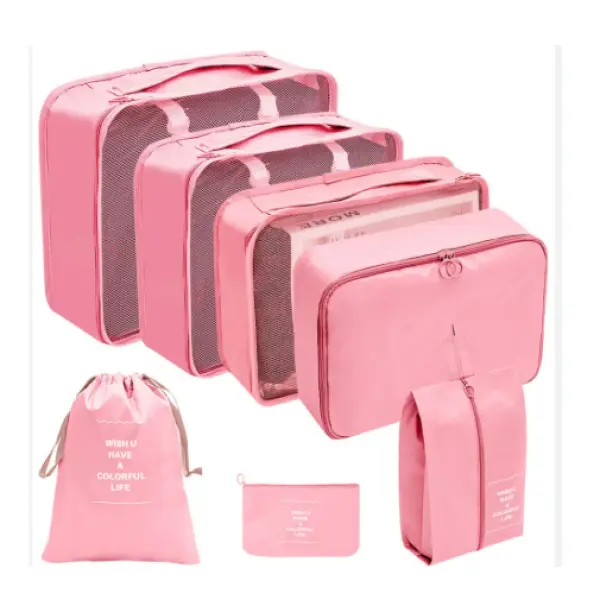 7 in 1 Set Packing Cubes Laundry Pouch, Travel Storage Bag Organizers, Travel Luggage Organizer Pouch, Travel Organizer Bags - Image 3