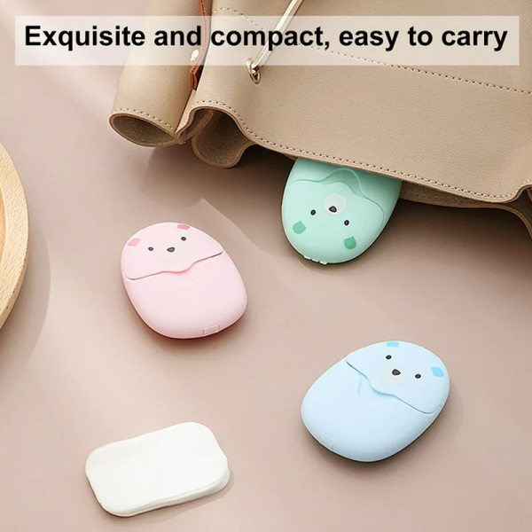 50Pcs Portable Disposable Cartoon Paper Soaps - Image 3