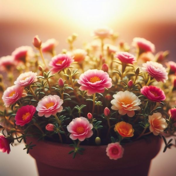 Asian Hybrid Portuluca Mixed Flower 20 Seeds For Garden And Balcony - All Time - All Seasons - Image 2