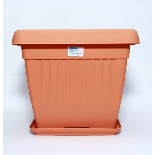 Set Of 4 Beautiful Square Planter 10" ( With Plate ) For Indoor And Outdoor Garden - Image 2