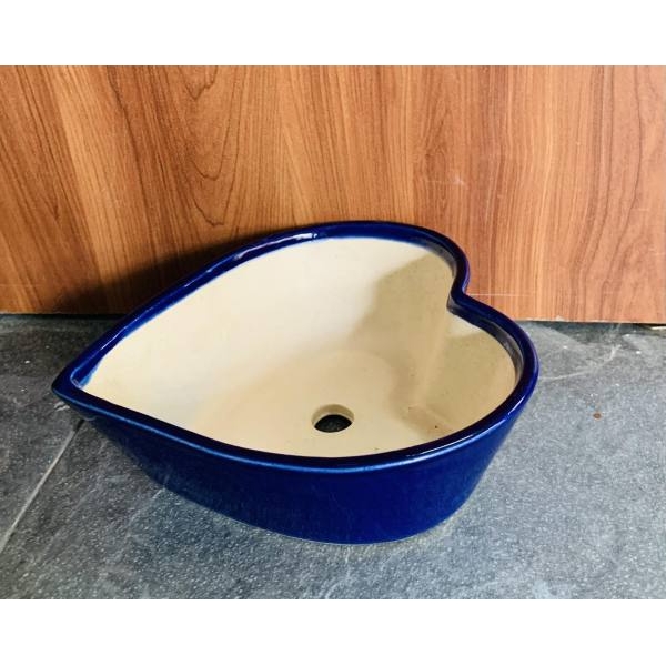 6 Inch Beautiful Heart Shape Ceramic Pot / Planter For Office Home Library Restaurant - Image 3