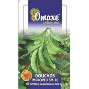 1 Packet Bean Seeds - Dolichos Improved SM 10 Vegetable seeds