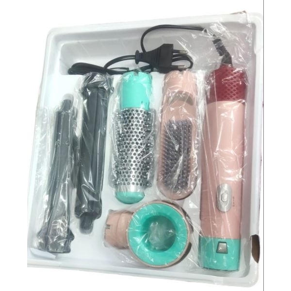 5In1 Hot Air Styler Electric Hot Air Brush Multifunctional Hair Comb Dryer Straightener Curler And Volumizer - Image 4