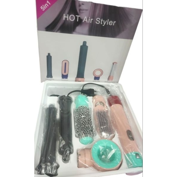 5In1 Hot Air Styler Electric Hot Air Brush Multifunctional Hair Comb Dryer Straightener Curler And Volumizer - Image 5