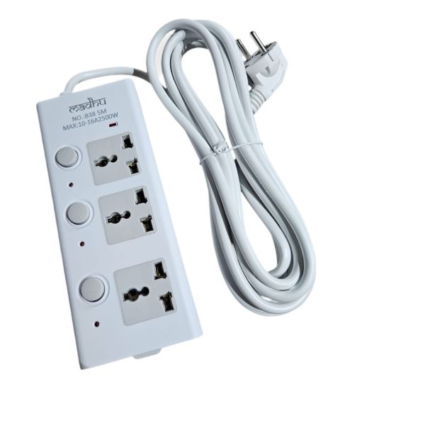 5M Wire Multiplug Extension Cords with Heavy Duty Power Universal Multi Plug - Image 4